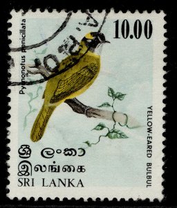 SRI LANKA QEII SG689, 10r yellow-tufted bullbul, FINE USED.