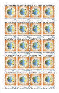 2021 MALDIVES - SHEET 20v - JOINT ISSUE - PANDEMIC CORONAVRUS - RARE MNH-