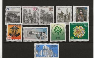 Germany Berlin 1982-87  eight sets (10 stamps) ,  see description  MNH