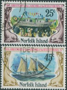 Norfolk Island 1975 SG170-171 Launching of Resolution set FU