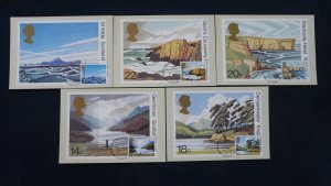 landscapes set of 5 maximum card Great Britain 1981