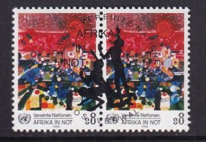 United Nations Vienna  #57  cancelled  1986  Africa in crisis pair