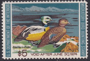 RW40 U.S. 1973 Federal Duck Stamp $5.00 issue MNH CV $18.00