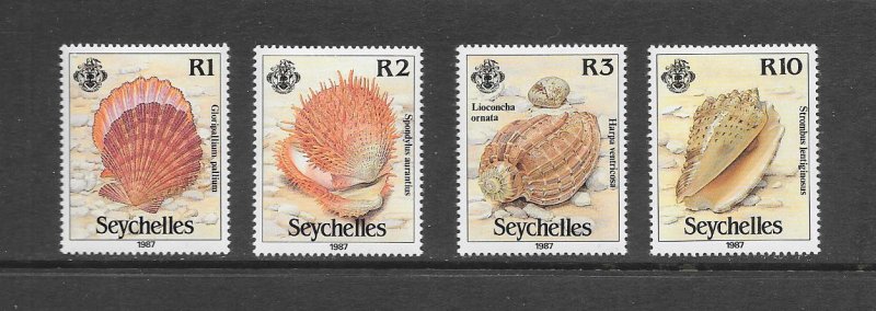 SHELLS - SEYCHELLES #614-17  MNH