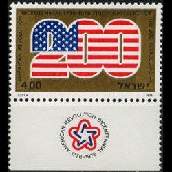 ISRAEL 1976 - Scott# 598 American Bicent.tab Set of 1 NH