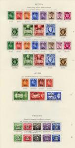 Collection of Eritrea KGVI on leaves cat 398 pounds