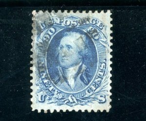 USAstamps Used XF-S US Serie of 1861 Washington Scott 72 + Certificate