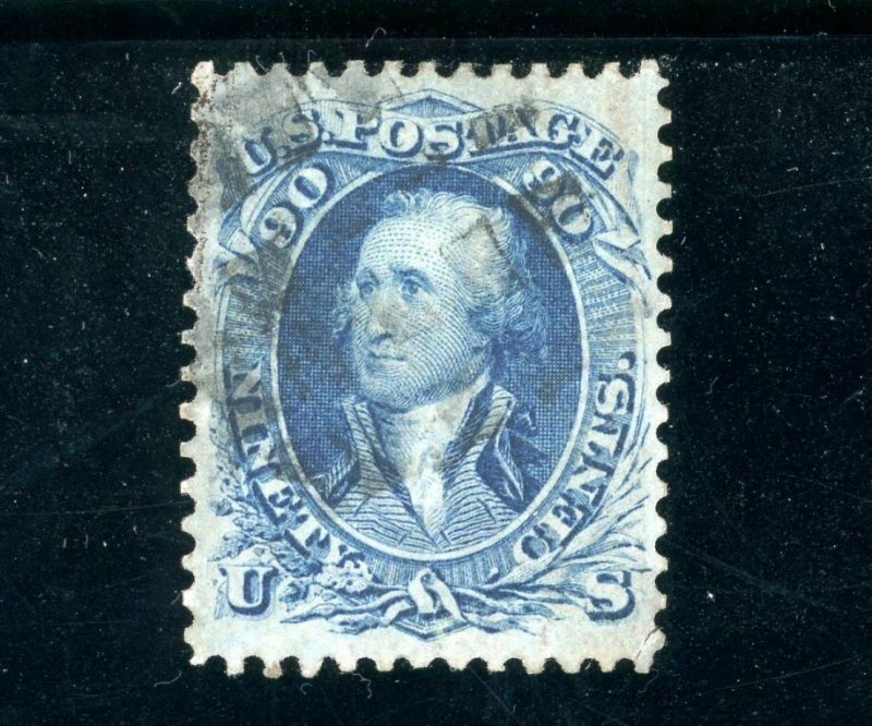 USAstamps Used XF-S US Serie of 1861 Washington Scott 72 + Certificate