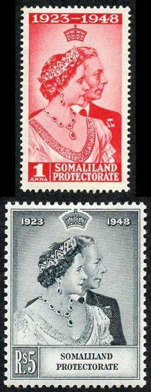 Somaliland Protectorate SG119/20 1948 Royal Silver Wedding Set M/M