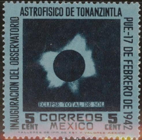 MEXICO Scott 775 MH* 1942 Solar Eclipse  CV$15 tiny thin
