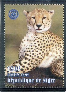 Niger 1998 LEOPARD OF AFRICA Rotary Emblem set 1v Perforated Mint (NH)