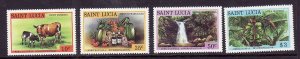 St Lucia-Sc#465-8-unused NH set-Cows-Agricultural Diversification-1979-