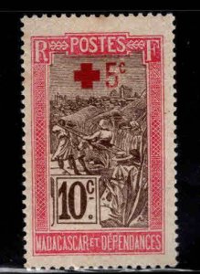 Madagascar Malagasy Scott B1 MH* Red Cross surcharged stamp