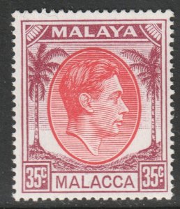 Malaya Malacca Scott 26 - SG12a, 1949 George VI 35c MH*