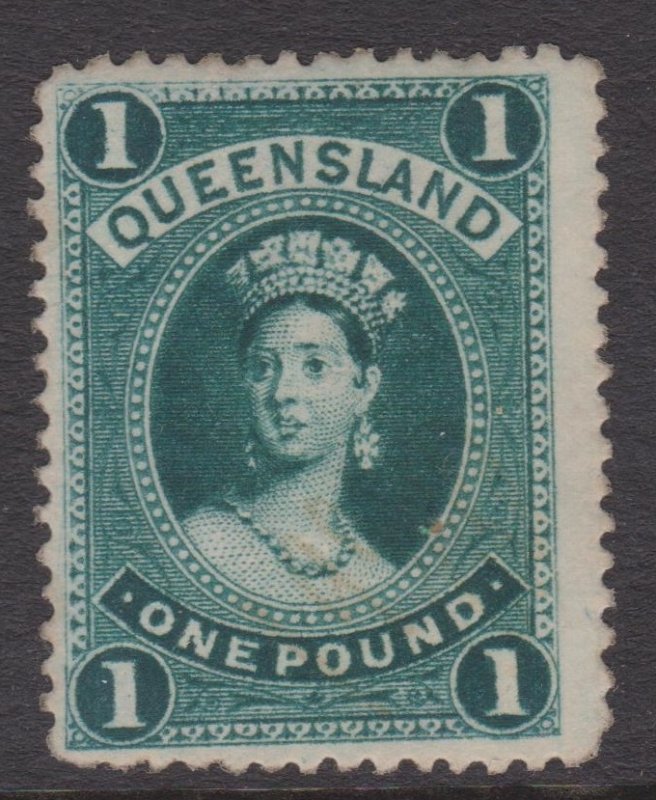 Queensland Sc#83 MNH - area of gum disturbance per 2nd scan