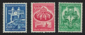 Czechoslovakia Third Five Year Plan 2nd issue 3v 1961 MNH SG#1198-1200