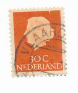 Netherlands 1953   Scott 349 used - 30c, Queen Juliana