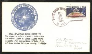 NASA Black Brant 27.037AS Launched 1980 cover BIN 7477