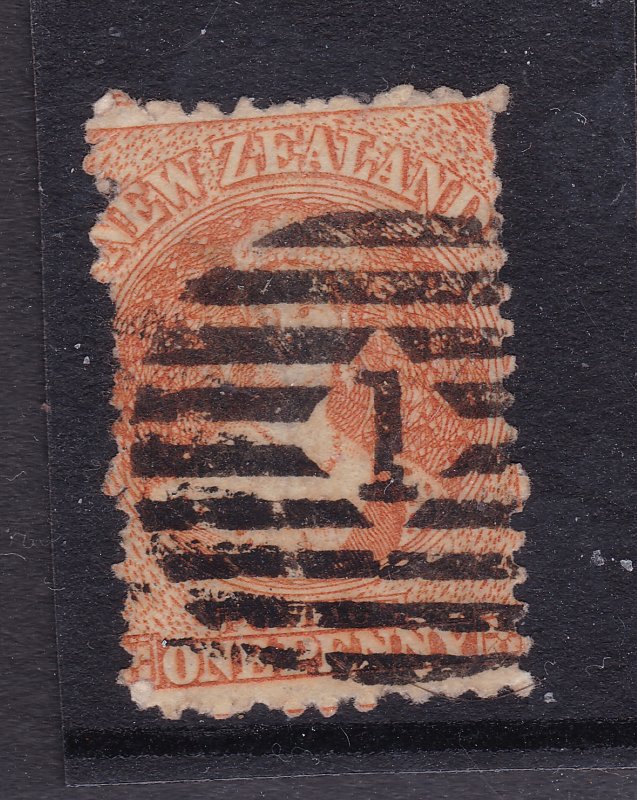 New Zealand a QV used 1d orange from 1864