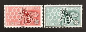 Spain 1962 #1125-6,  Europa, MNH.