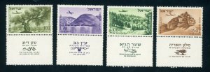 Israel Stamp Scott #C9-C17 Air Mail - Set With Tabs - MOGNH - CV $92.50