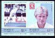 St Vincent - Union Island 1984 Cricket (Dilley) $1.50 imp...