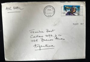 CM) 1992. UNITED STATES. AIRMAIL ENVELOPE SENT ARGENTINA. STAMP OF A PIONEER