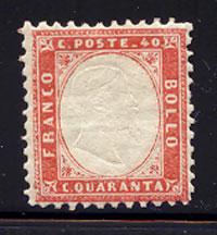 ITALY Scott #20, Sassone #3, Unused, Cat. $250.00