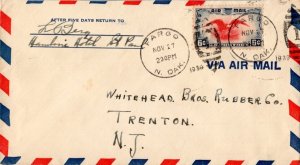 United States North Dakota Fargo 1939 numeral duplex  6c Bi-color Eagle Air I...