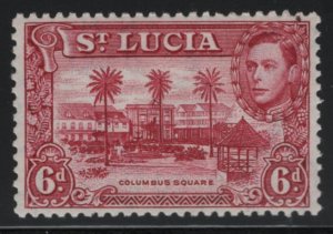 St Lucia 1938-48 MH Sc 119 6p Columbus Square KGVI Perf 12