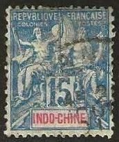 Indochina Sc. 10, used,  HAIPHONG cancel.  1892.  (i140)