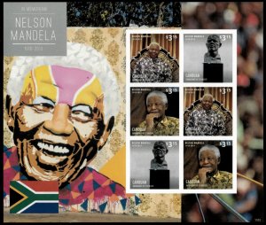 Canouan 2013 - Nelson Mandela - Sheet of 6 IMPERF Stamps - MNH