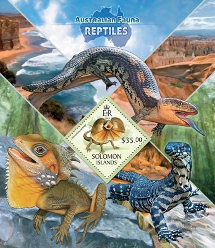 SOLOMON ISLANDS 2013 SHEET REPTILES LIZARDS slm13412b