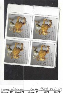 GERMANY BERLIN 9NB261-264 MNH BLOCKS OF 4 [D3]