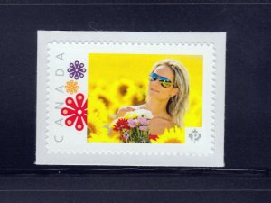 GIRL IN SUNFLOWER FIELD = Picture Postage stamp Canada 2013 [p4f12/9]
