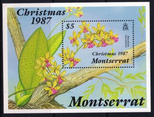 Montserrat 1987 Orchids - Christmas Mint MNH Miniature Sheet SC 662 CV $17