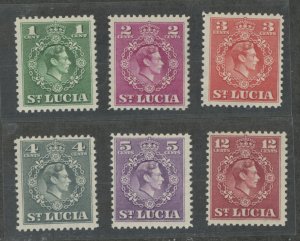 St. Lucia #135-139/142 Unused Single (Complete Set) (King)