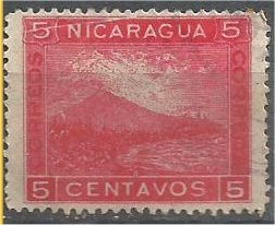 NICARAGUA, 1902, used 5c, Mt. Momotombo Scott 160