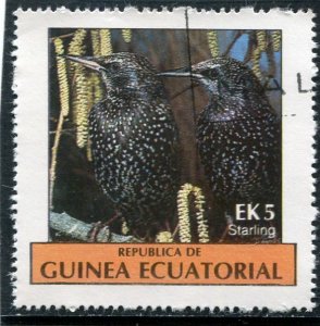 Equatorial Guinea 1976 BIRDS STARLING 1 value Perforated Fine Used VF