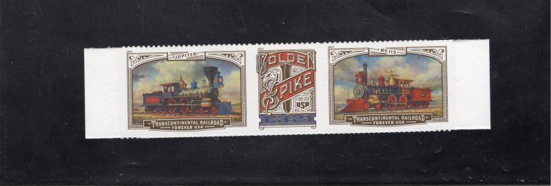 5380a Transcontinental Railroad, MNH strip/3