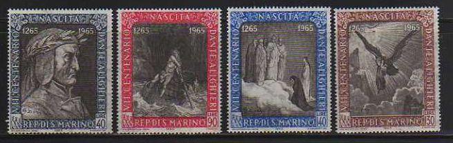 San Marino MNH sc# 622-5 Dante 08CV $0.80