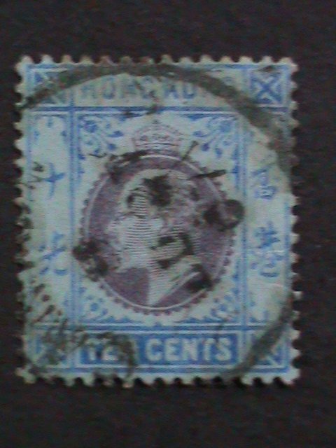 ​HONG KONG-1912 SC#114 110 YEARS OLD-KING GEORGE V-USED VF-FANCY CANCEL