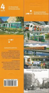 Finland 2007 Rail transport Helsinki Tram metro train set in booklet MNH