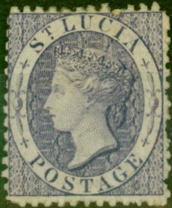 St Lucia 1864 (6d) Mauve SG13a Fine Unused