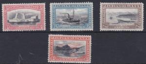 FALKLAND  1933   VALUES TO 4D   NO GUM ON VALUES TO 2D & 4D MH   