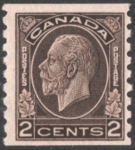 Canada SC#206 2¢ King George V Coil Single (1933) MLH