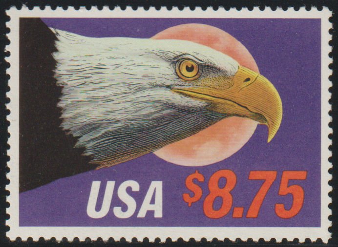 #2394 $8.75 Eagle, VF/XF mint never hinged, super nice, FRESH HIGH VALUE!