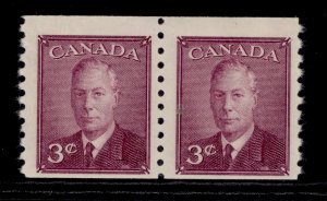 CANADA GVI SG421, 3c purple, NH MINT.