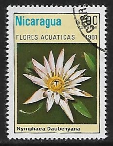 Nicaragua # 1115 - Nymphea Daulenyana - used.....{KBrL}