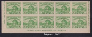 BOBPLATES US #730 Ft Dearborn APS Bottom Block of 10 No Gum as Issued SCV=$7